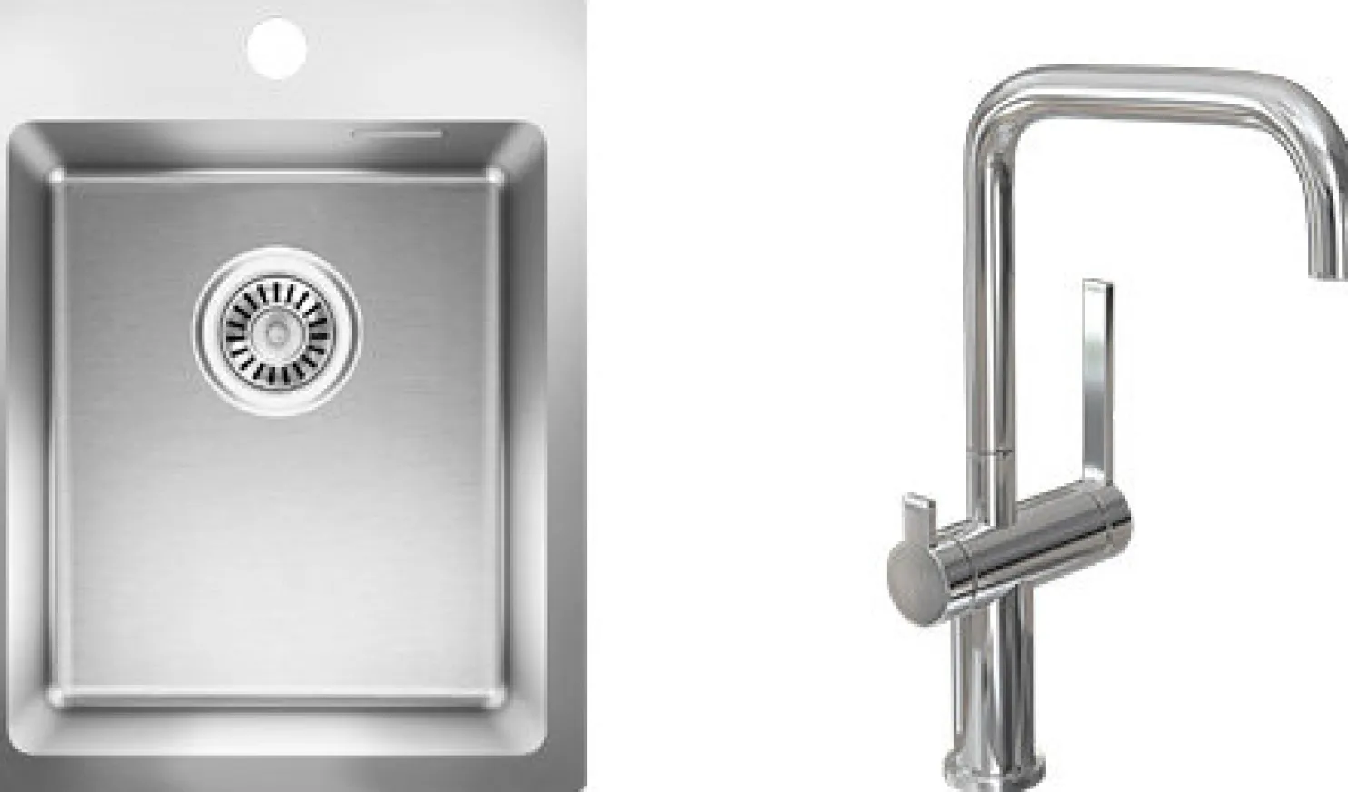 Keittiöallas Lapetek Luna-X 340-IFA 505x390mm rst + keittiöhana Lapetek Lino-A, APK-venttili, kromi