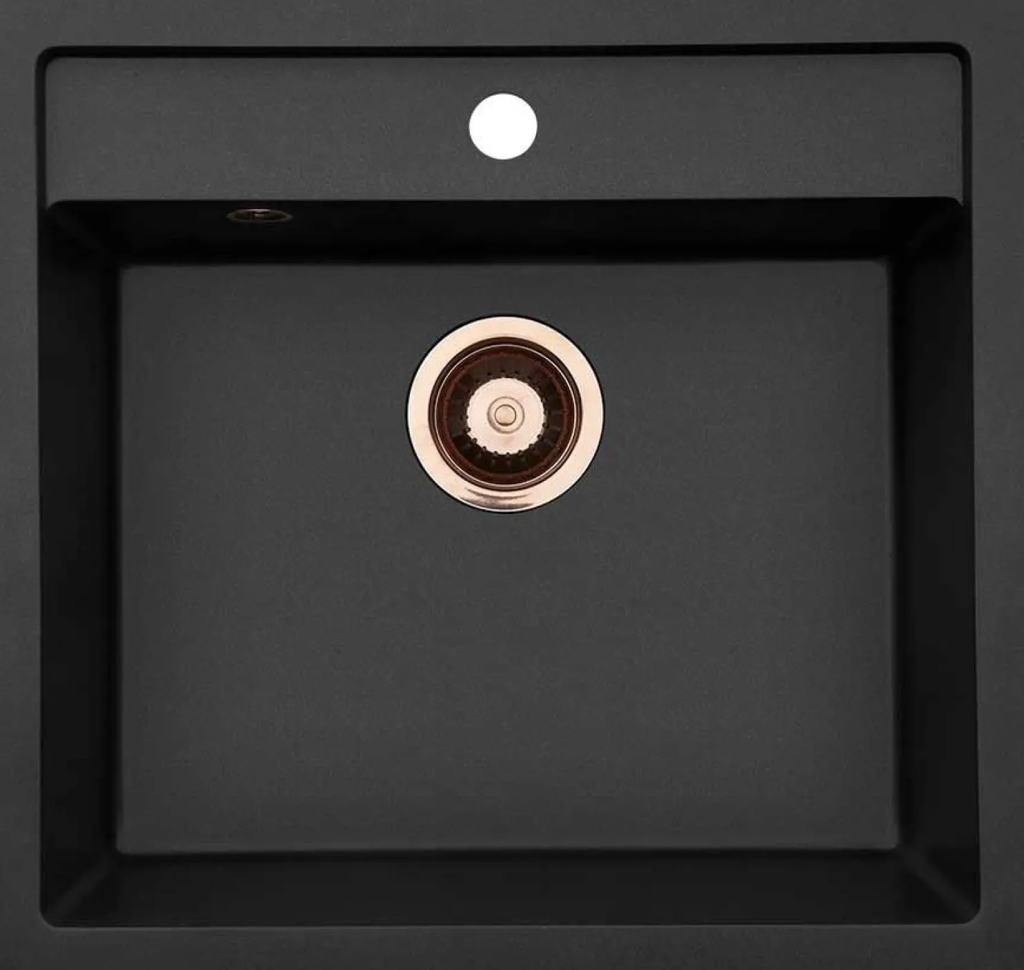 Keittiöallas Lavabo Jupiter 60, 556x526mm, komposiitti, musta, eri pohjaventtiilin värejä