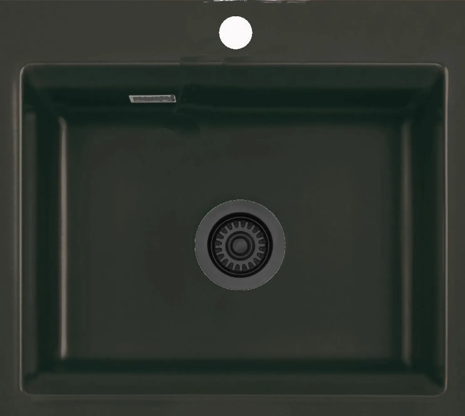 Keittiöallas Lavabo Kara 57, 575x510mm, keramiikka, mattamusta, eri pohjaventtiilin värejä