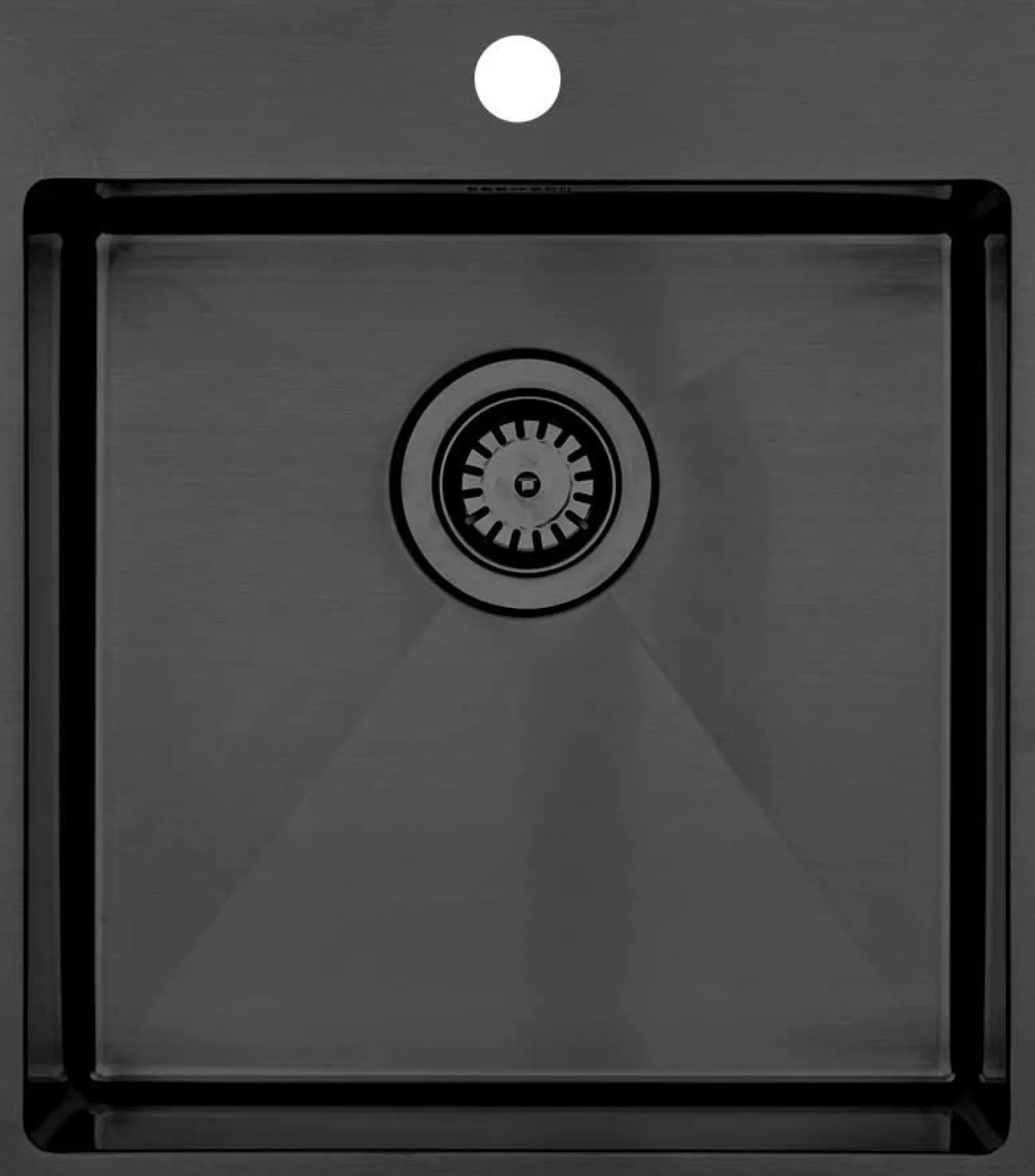 Keittiöallas Lavabo Kubus 440 Soft Shadow, 395x400mm, ruostumaton teräs PVD, musta kromi