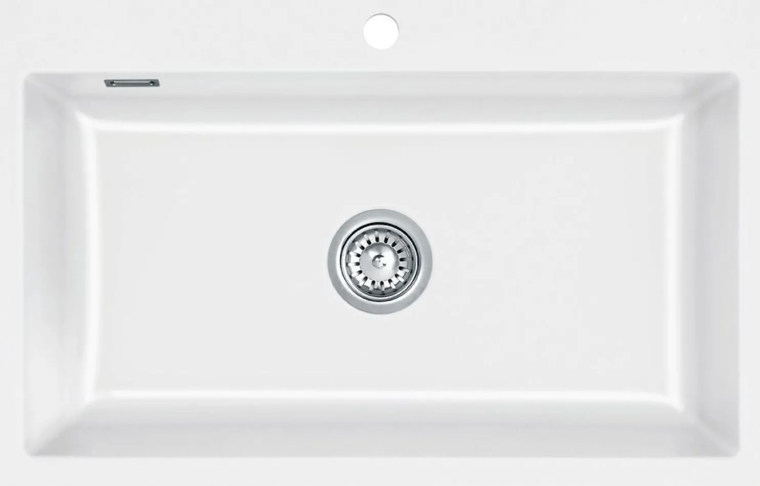 Keittiöallas Lavabo Mera 80, 800x510mm, keramiikka, valkoinen, eri pohjaventtiilin värejä