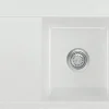 Keittiöallas Lavabo Mera 100 1½, 1000x510mm, oikea, keramiikka, valkoinen/kromi