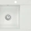Keittiöallas Lavabo Mera 70, 700x510mm, vasen, keramiikka, valkoinen/kromi