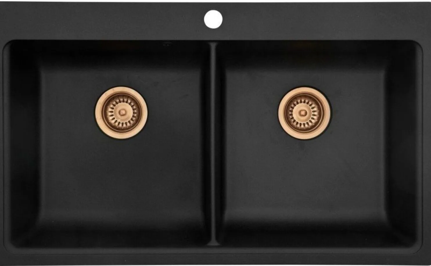 Keittiöallas Lavabo Saturn 86, 860x510mm, komposiitti, musta, eri pohjaventtiilin värejä