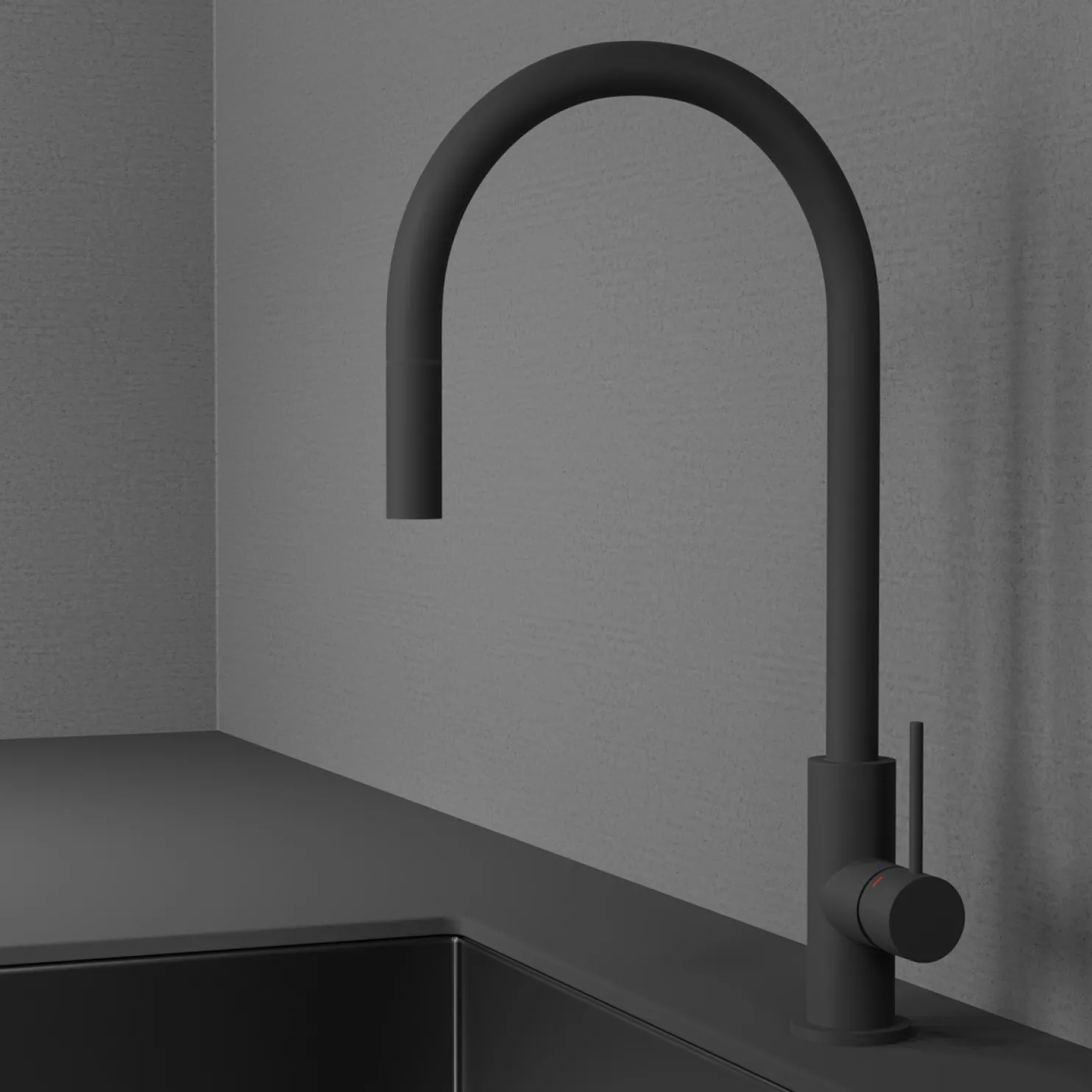 Keittiöhana by Scandtap Accent Coal ulosvedettävä juoksuputki