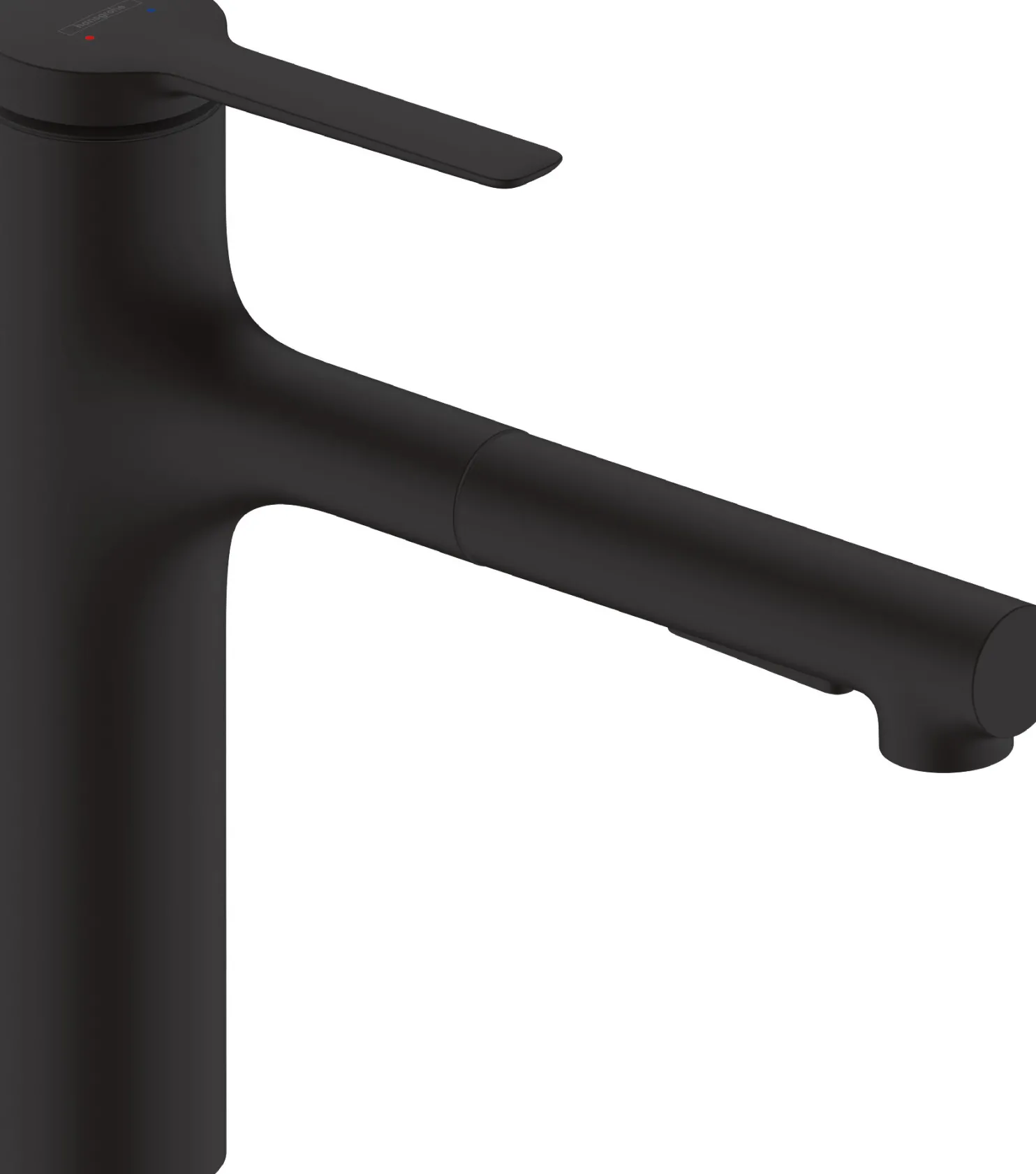 Keittiöhana Hansgrohe Zesis M33 160, ulosvedettävä juoksuputki 2 jet, sBox, mattamusta