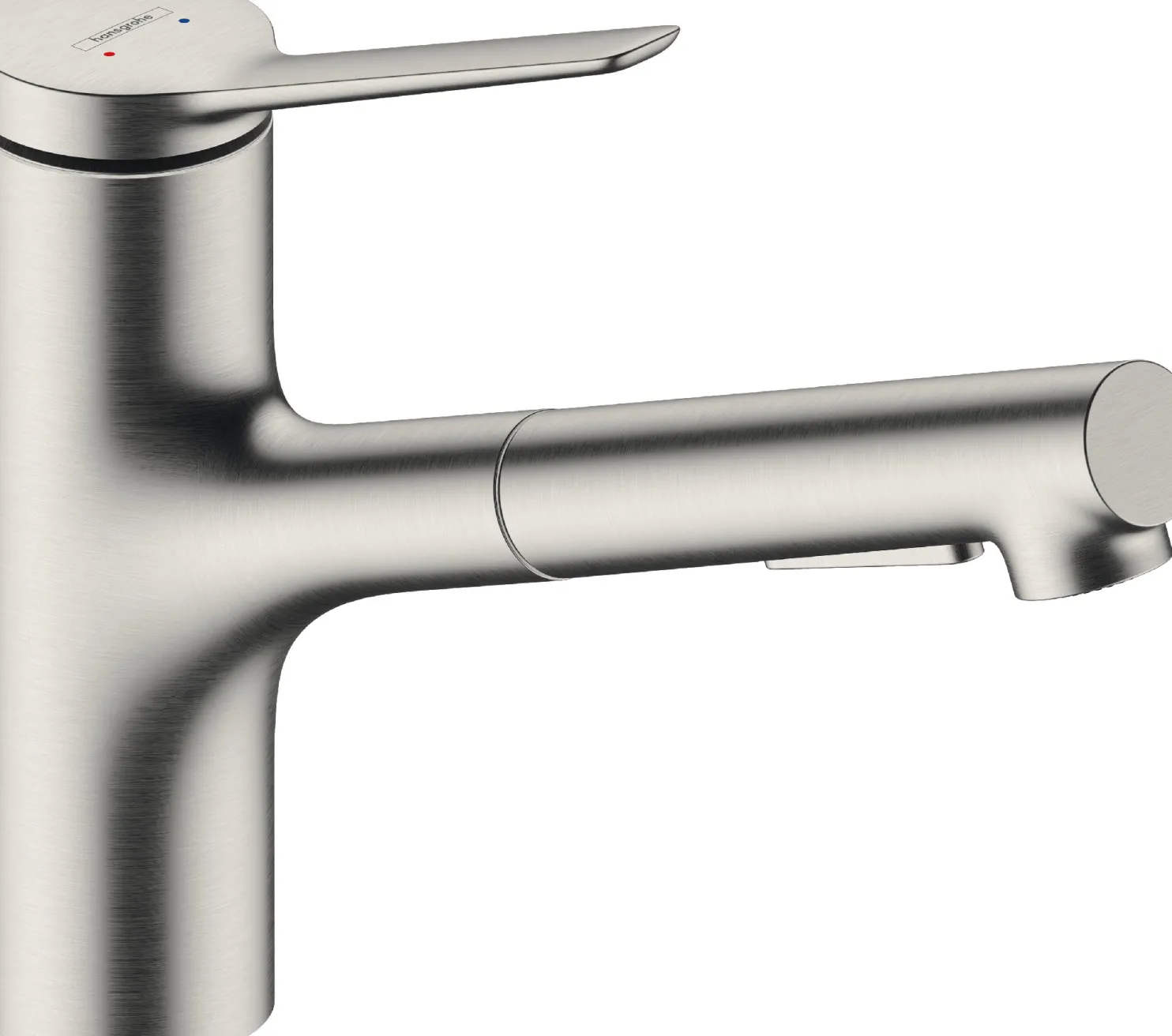Keittiöhana Hansgrohe Zesis M33 150, metallinen ulosvedettävä juoksuputki, 2 jet, sBox, ruostumaton teräs