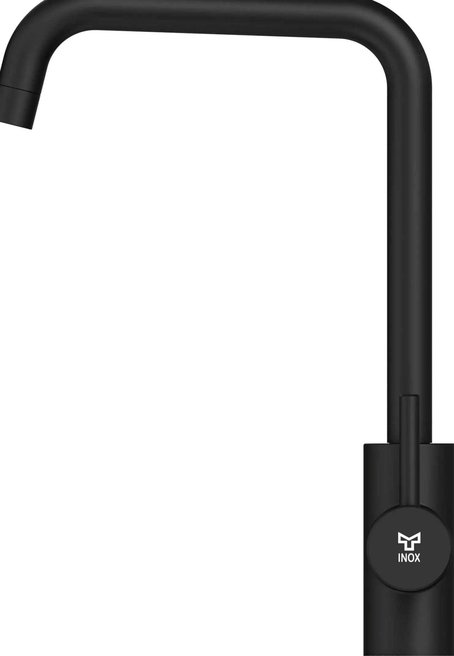 Keittiöhana INOX by Tammiholma Q1, APK-venttiilillä, J-juoksuputki, mattamusta