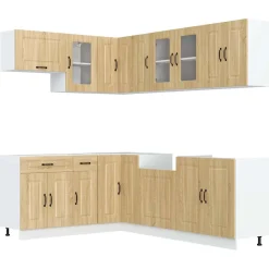 Keittiökaappisarja, 11-osainen Kalmar, eri värejä (43830)