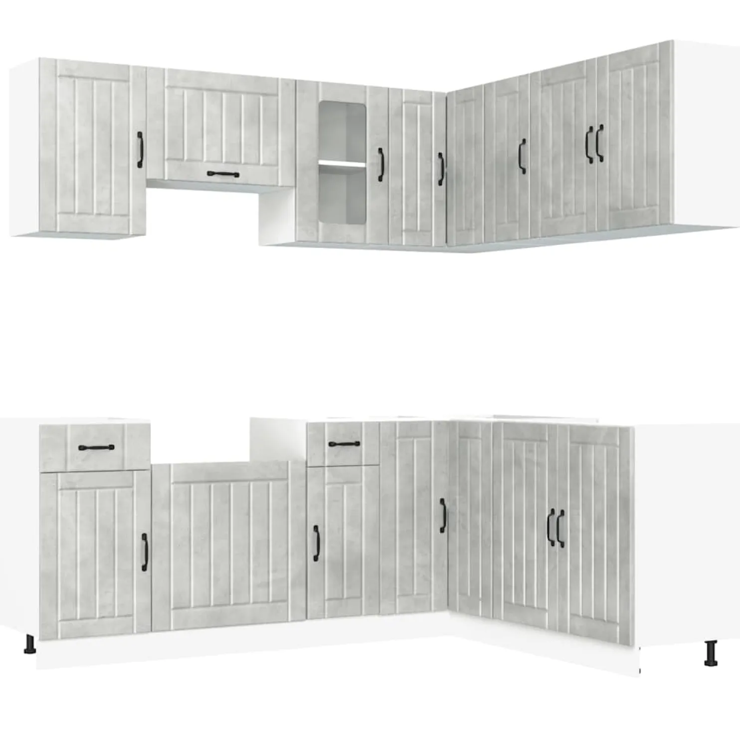 Keittiökaappisarja 11-osainen Kalmar, eri värejä (43836)