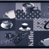 Keittiön pestävä lattiamatto coffee sininen 60x180 cm