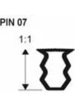 Kiinnitysinsertti Progress Profiles PIN 07 2,7m 7-10 mm pvc