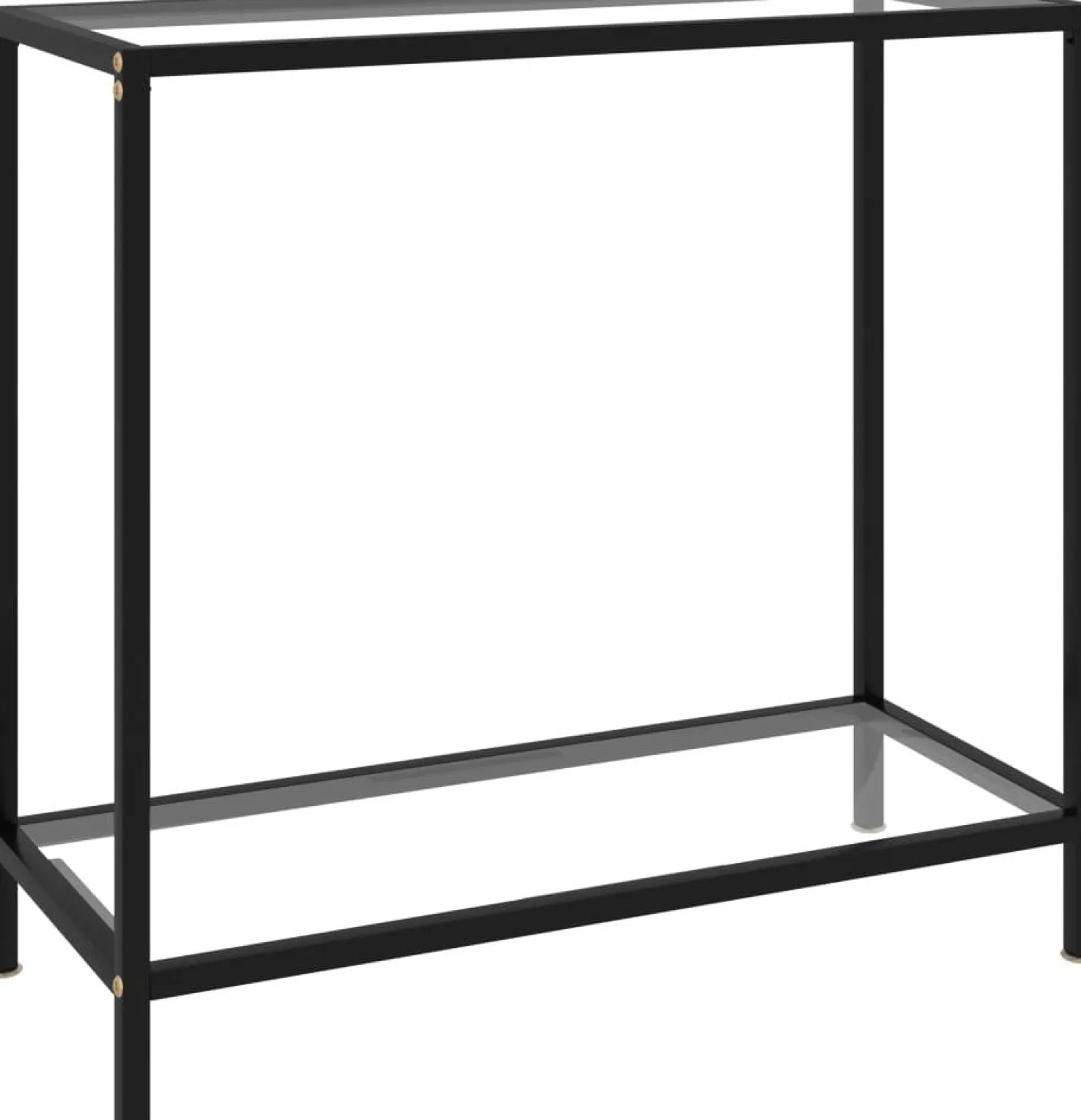 Konsolipöytä läpinäkyvä 80x35x75 cm karkaistu lasi