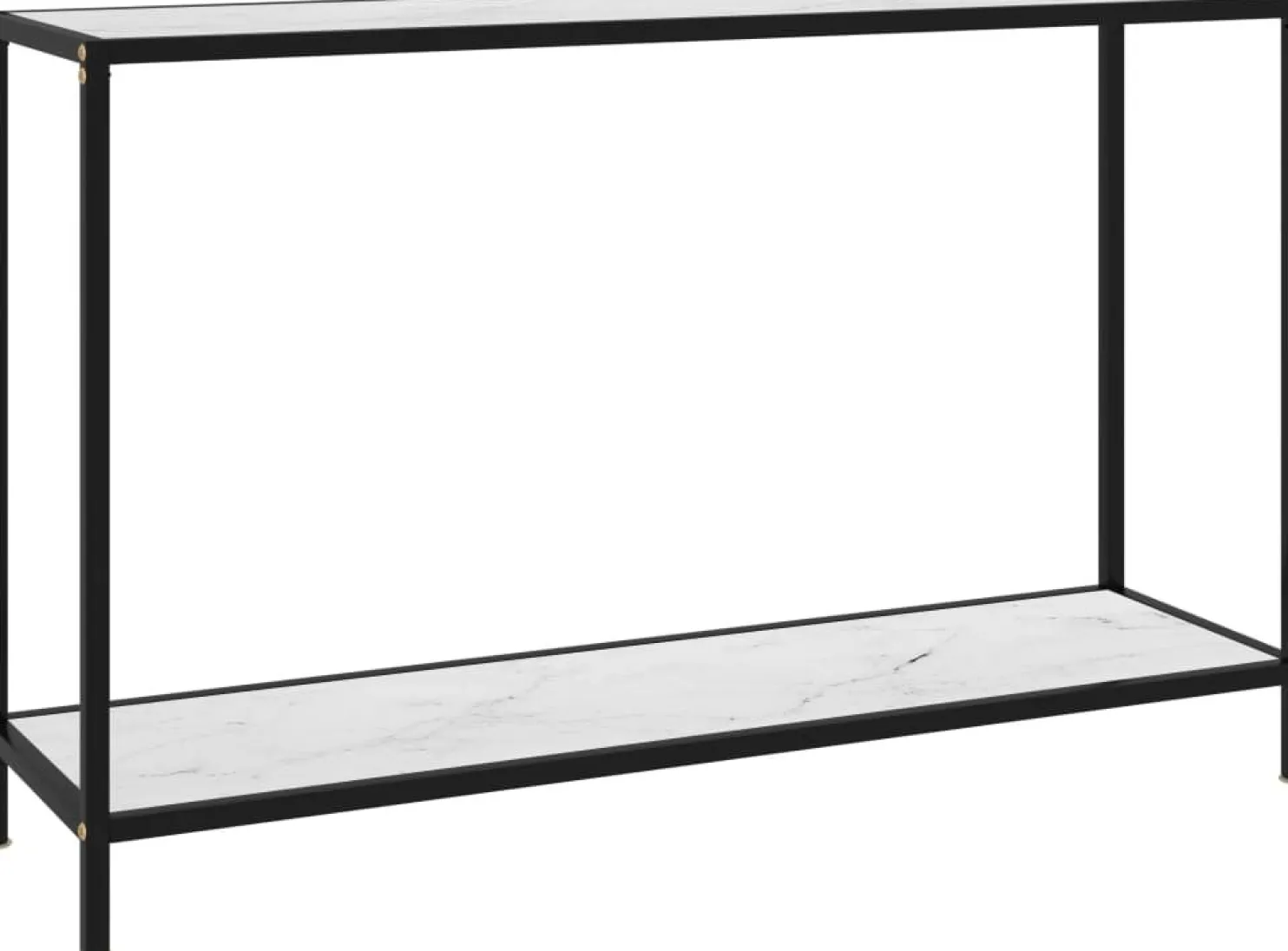 Konsolipöytä valkoinen 120x35x75 cm karkaistu lasi