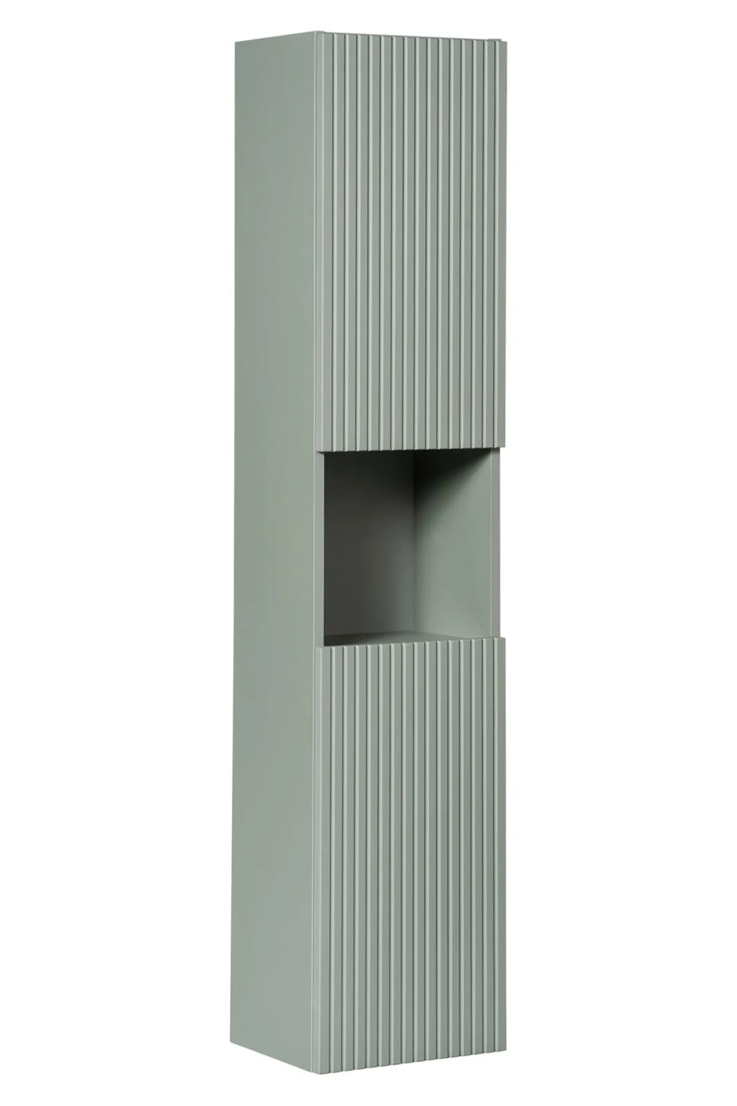 Korkea kaappi Interia Stripes 140x30x25 cm, vihreä
