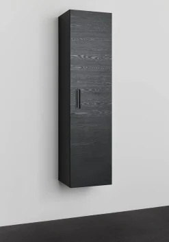 Korkea kaappi Noro Relounge, 400x1555mm, musta puukuvio