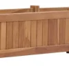 Korotettu kukkalaatikko 200x30x25 cm täysi tiikki