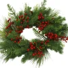 Kranssi Nordic Winter ø60 cm marjoilla ja havuilla
