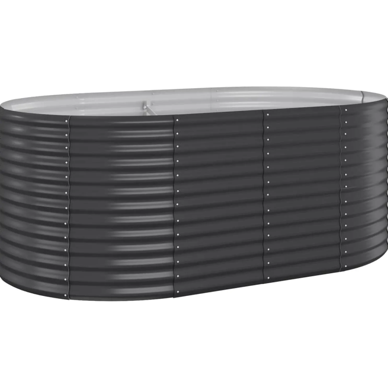 Kukkalaatikko korotettu jauhemaalattu teräs, eri värejä ja kokoja (12743)