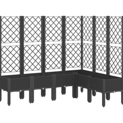 Kukkalaatikko puutarhaan säleiköllä, PP, eri kokoja ja värejä (33702)