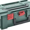 Kuljetuslaatikko Metabo metaBOX 165 L sopii kulmahiomakoneille joiden kiekon halkaisija enintään 125mm