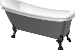 Kylpyamme Bathlife Ideal, 1530x760 mm, harmaa, eri tassuja