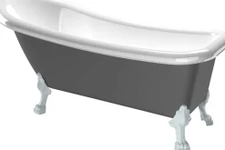 Kylpyamme Bathlife Ideal, 1530x760 mm, harmaa, eri tassuja