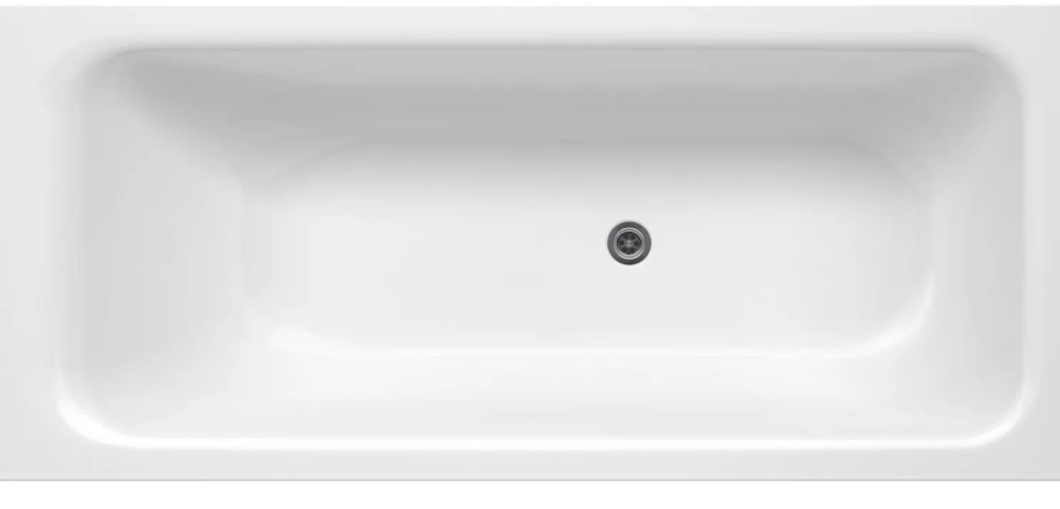 Kylpyamme Gustavsberg, 1600 x 700 mm, Kombi 1604, ilman kehikkoa, glazeplus-pinta, kaksi kädensijaa, valkoinen