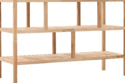 Kylpyhuoneen hylly täysi pähkinäpuu 100x40x65 cm