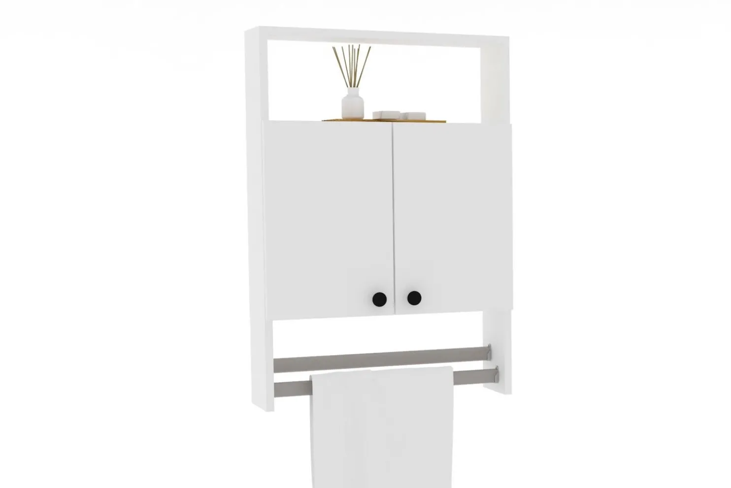 Kylpyhuoneen kaappi Linento Furniture Ela, 60x87cm, pyyhetangoilla
