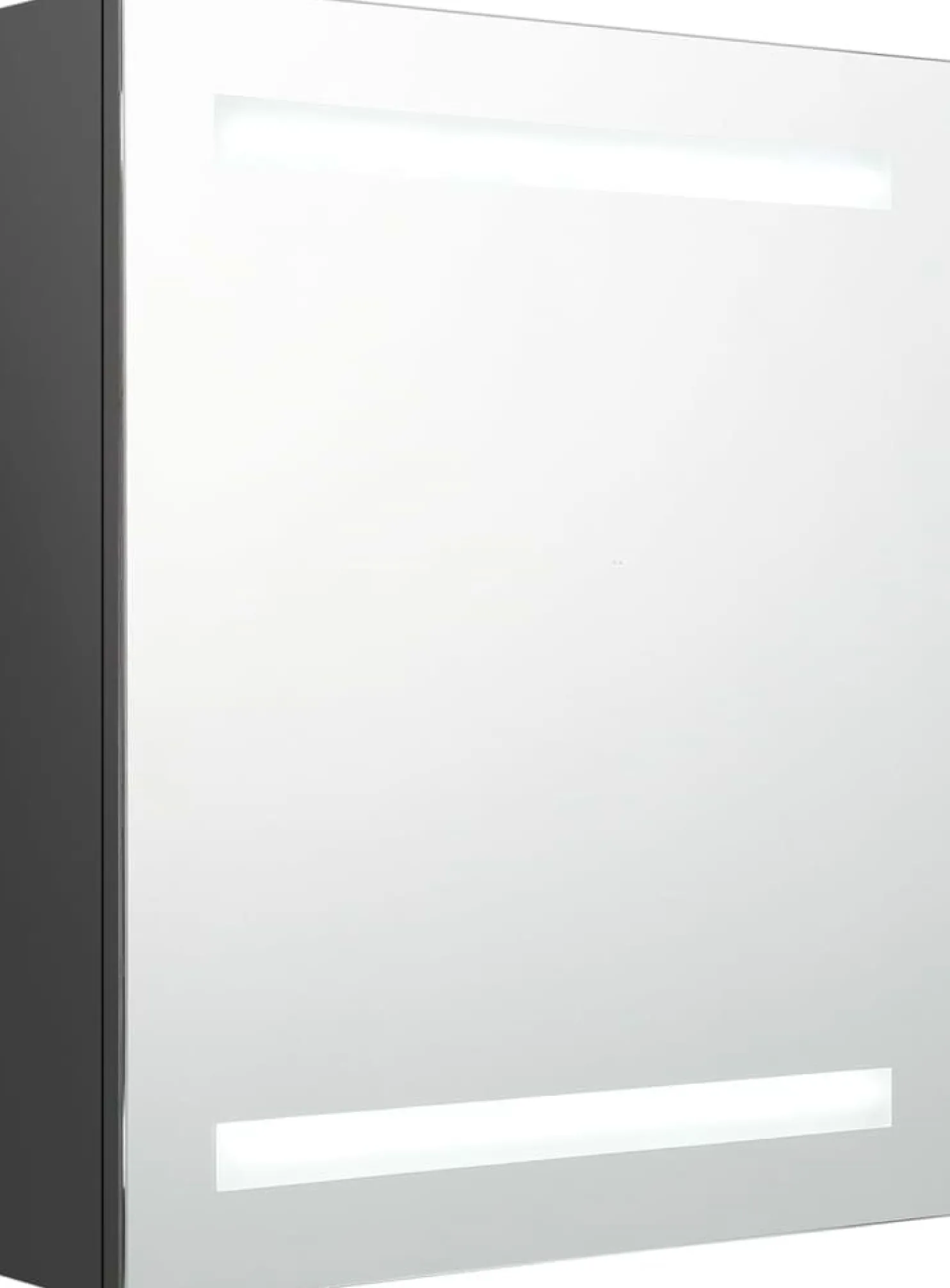 Kylpyhuoneen LED-peilikaappi, harmaa, 50x14x60cm