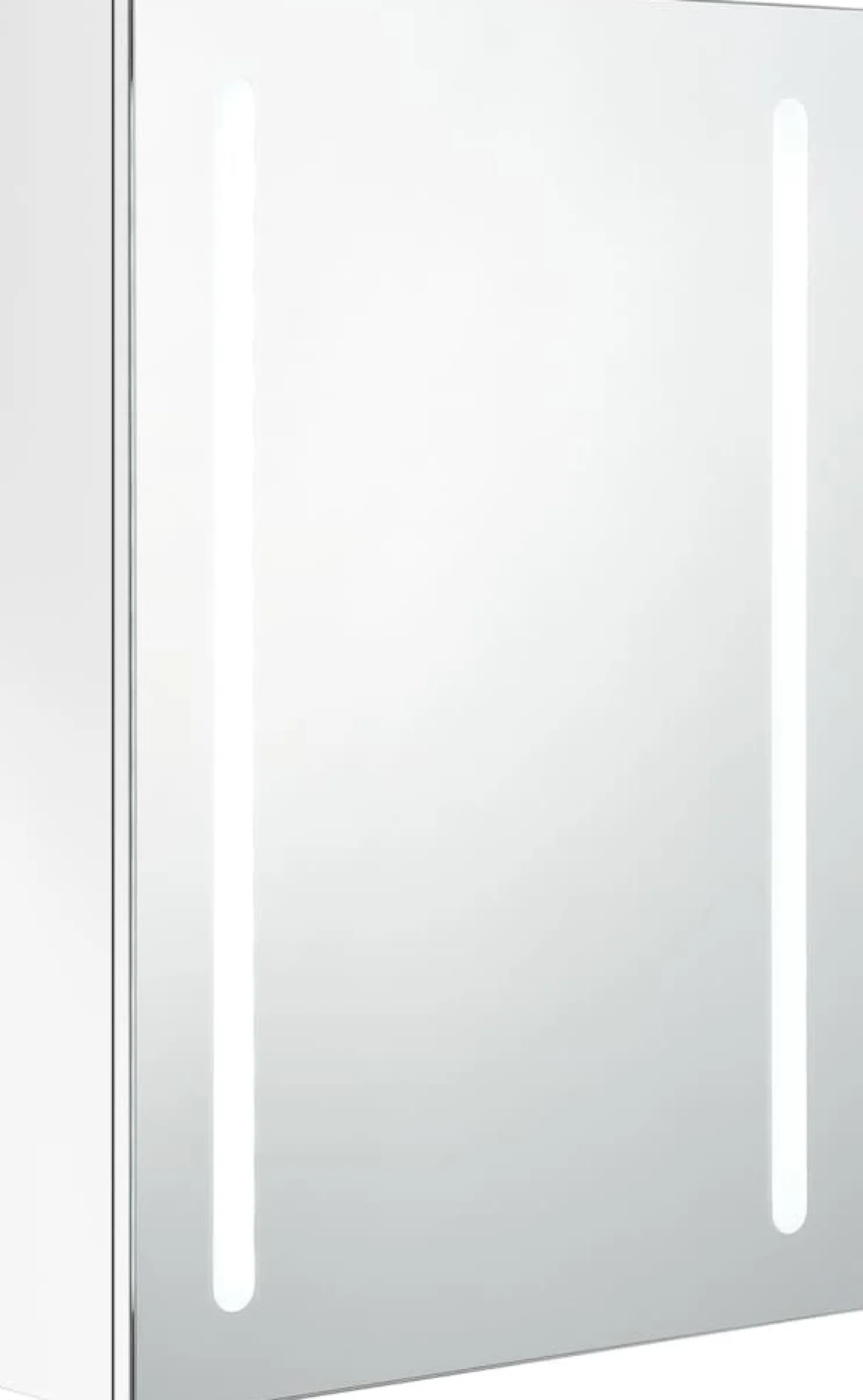 Kylpyhuoneen LED-peilikaappi, kiiltävä valkoinen, 50x13x70cm