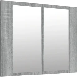Kylpyhuoneen LED-Peilikaappi, tekninen puu, 60x12x45 cm, eri värejä (08764)