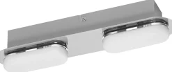 Kylpyhuoneen seinävalaisin Osram Smart+ Matter Orbis Duplo IP44 Tunable White hopea, eri kokoja