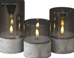 Kynttiläsetti Konstsmide, 3kpl, paristokäyttöinen