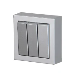 Kytkin ABB Impressivo - 1+1+1/16AX/250V/IP21 PPJ2X alumiini