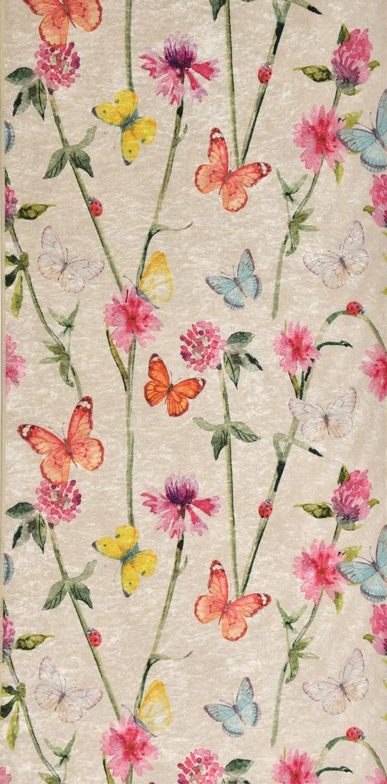 Käytävämatto Linento Butterfly, beige, eri kokoja