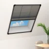 Laskostettu hyönteisverkko ikkunaan 80x100cm alumiini antras.