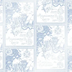 Lastenhuoneen tapetti Sandudd Muumi 5348-6, sininen/valkoinen, non-woven
