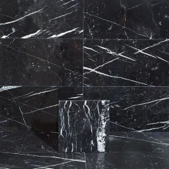 Lattialaatta Arredo Nero Marquina 30.5x30.5cm, kiillotettu, musta