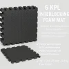 Lattiansuojamatto MagPro, EVA 400 x 400 x 10 mm 6 kpl musta