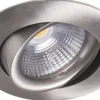 LED-alasvalo Airam Compact Ø80x39 mm IP44 5W/830 himmennettävä suunnattava satiini nikkeli