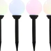 Led-aurinkokennovalaisin 4kpl väriä vaihtava pyöreä 15cm rgb