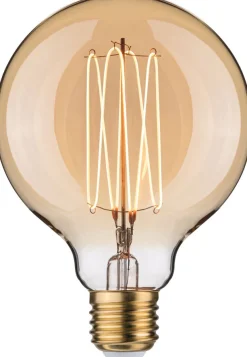 LED-filamenttilamppu Paulmann Rustic Shine Globe, I-muoto, 230V, 300lm, 4,2W, 1800K, himmennettä, kulta