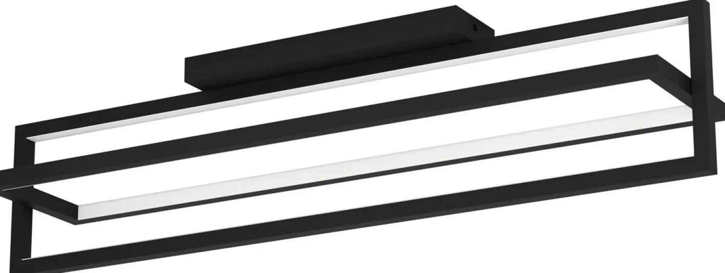 LED-Kattovalaisin Eglo Siberia 34W 78x16cm kaukosäädin musta/valkoinen