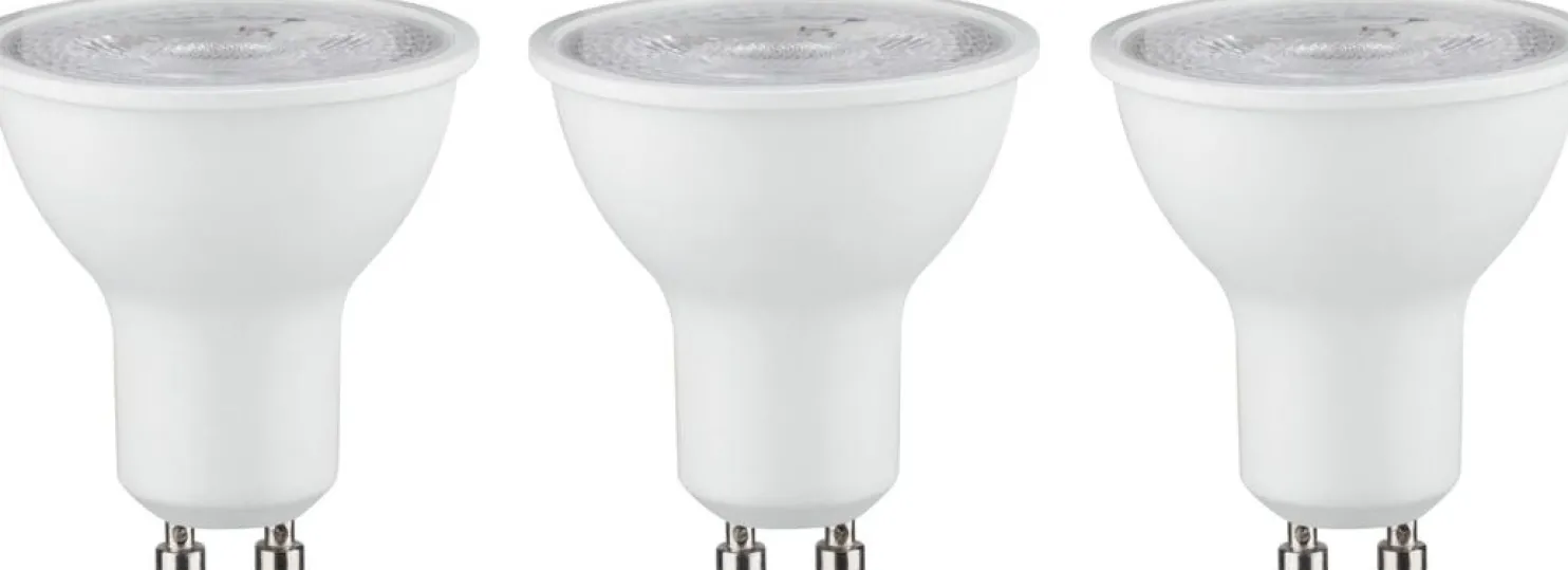 LED-kohdelamppu Paulmann Reflector, GU10, 460lm, 7W, 4000K, mattavalkoinen, 3kpl