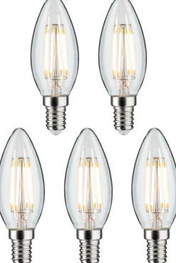 LED-kynttilälamppu Paulmann Candle, E14, 470lm, 4.8W, 2700K, kirkas, 5kpl