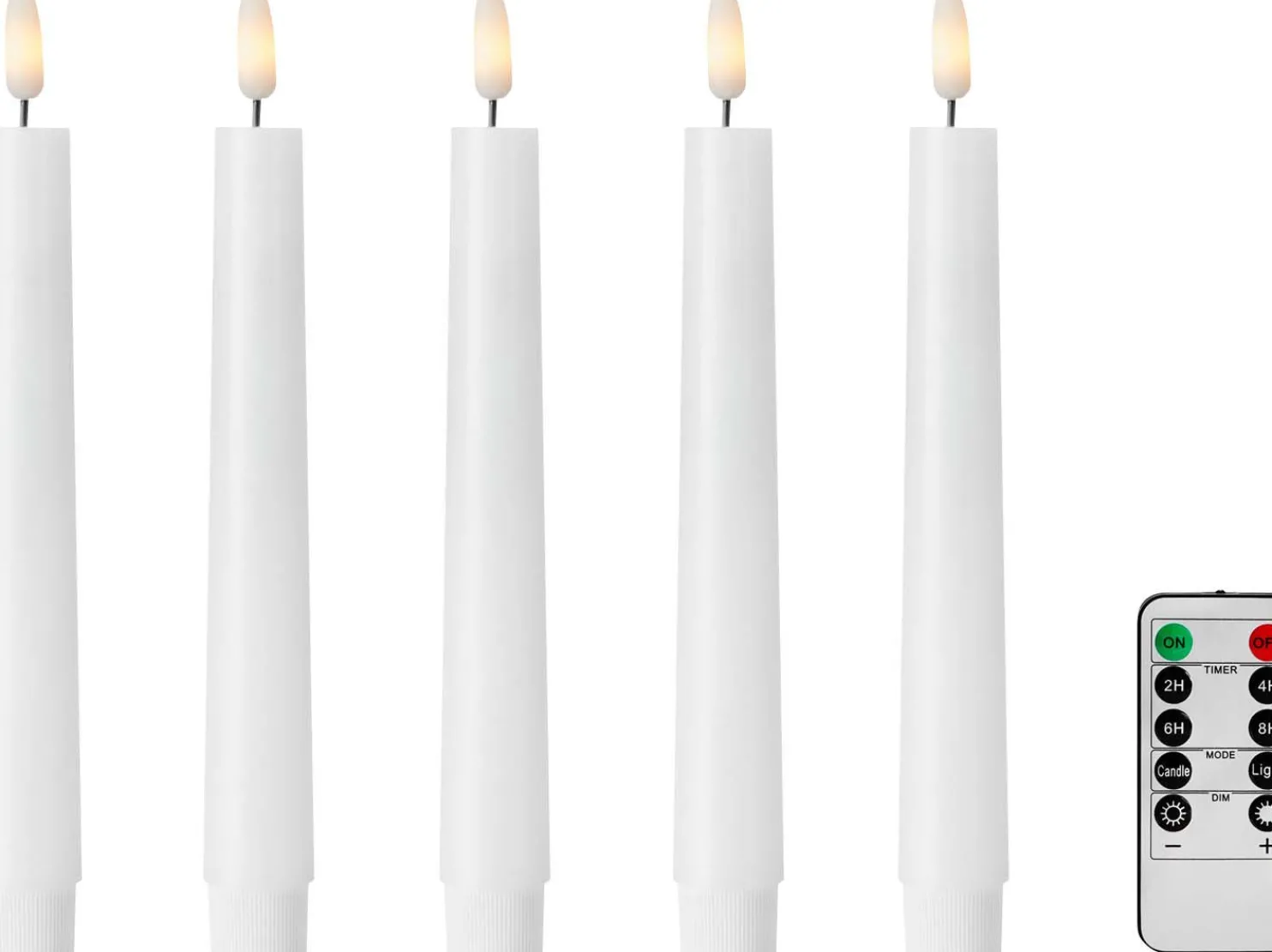 LED-kynttilä Markslöjd Wax 5kpl kaukosäädin valkoinen, eri kokoja