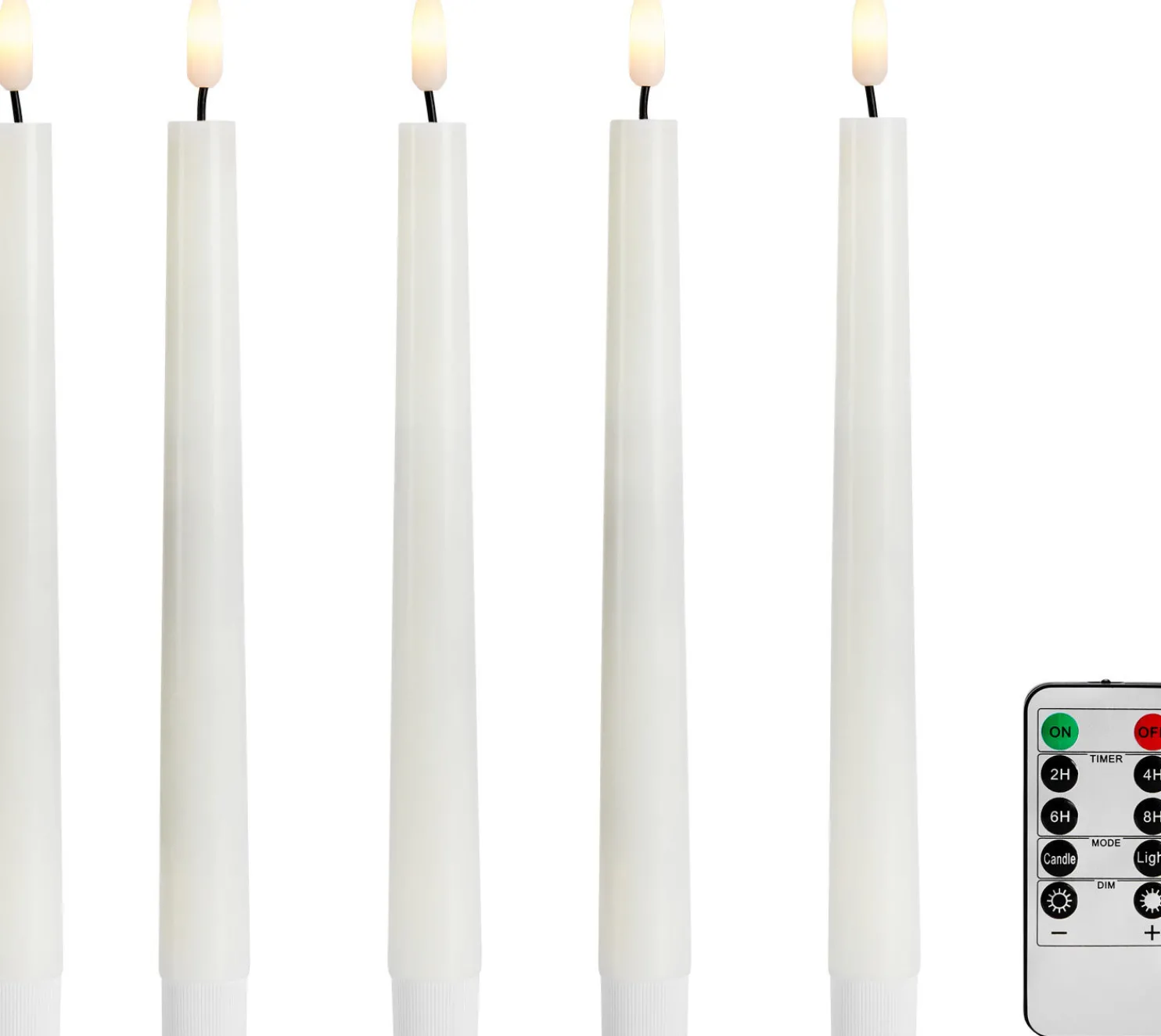 LED-kynttilä Markslöjd Wax 5kpl kaukosäädin valkoinen, eri kokoja