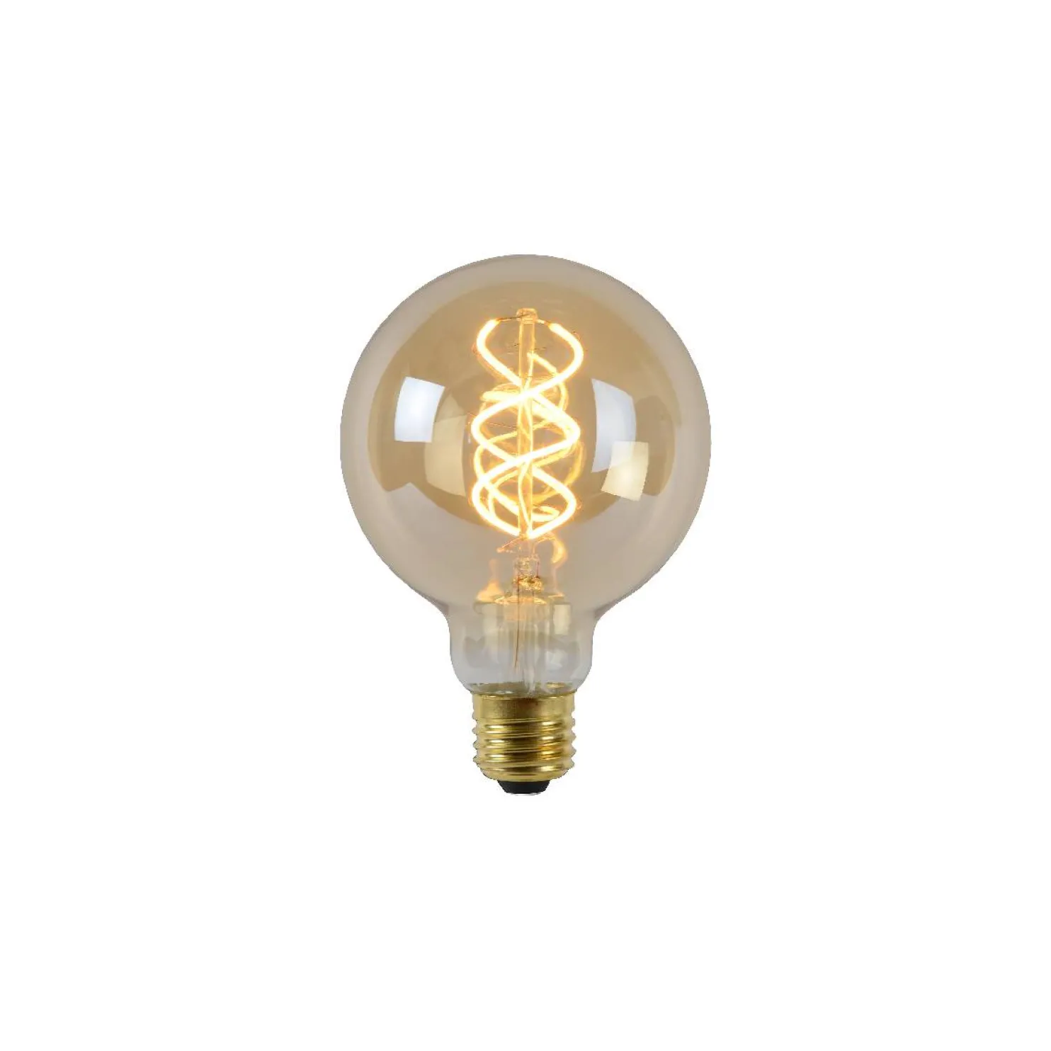 LED-lamppu Lucide filamentti E27 Ø9,5cm himmennettävä 5W 2200K amber